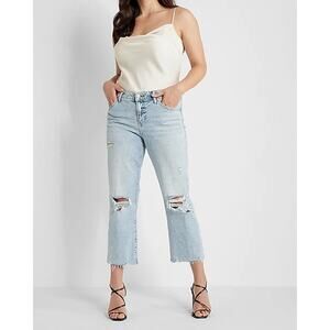 Express 90s Ankle Boot Mid Rise Light Wash Jeans Womens OS (M)